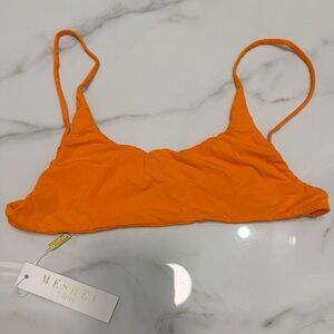 Meshki Khloe Crop Bikini Top Neon Orange size XL